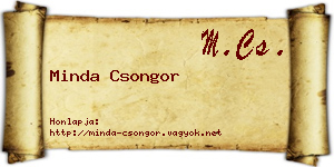 Minda Csongor névjegykártya