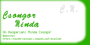 csongor minda business card